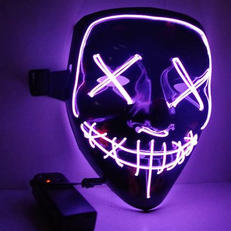 led light mask up from the purge election year great for festival cosplay halloween costume 2018