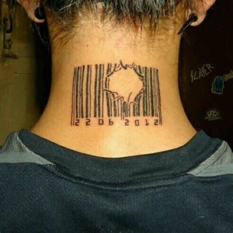 Discover More Than Barcode Tattoo Neck Super Hot In Cdgdbentre