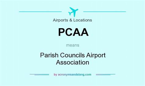 Pcaa Parish Councils Airport Association In Airports And Locations By