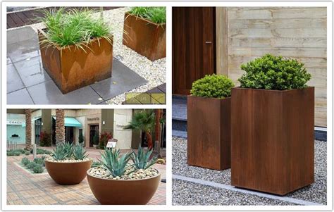 Compare prices for flower pot planter. China Corten Steel Rectangular Planter Box Manufacturers ...