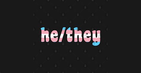Hethey Pronouns With Trans Flag Pronouns Sticker Teepublic