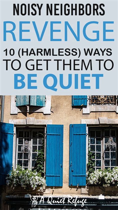 Aug 11, 2017 · (and hopefully, your neighbor isn't like this nightmare loud tenant.) a landlord is able to then look at the data either in real time or after the fact to determine when a noise disturbance. Noisy Neighbors Revenge: 10 (Harmless) Ways to Get Them to ...