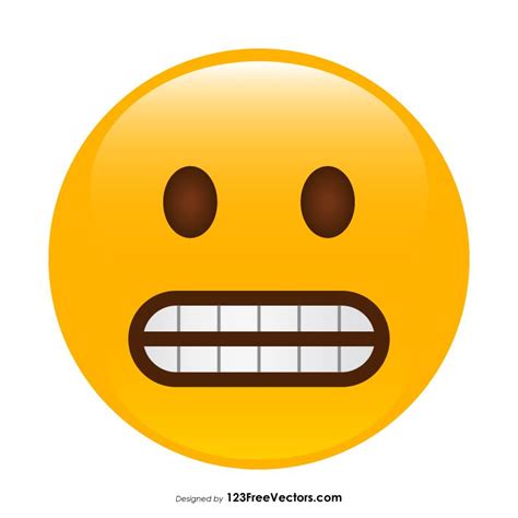 Grimacing Face Emoji Vector Emoji Vector Graphic Image