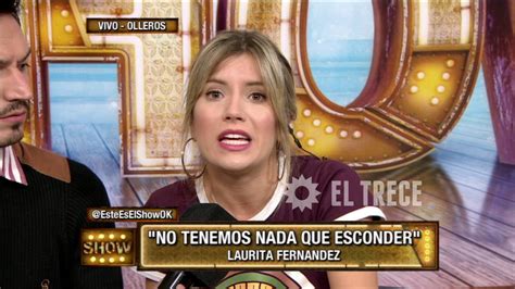 Laurita Fernández aclara cuando estuvo desnuda en el camarín de El