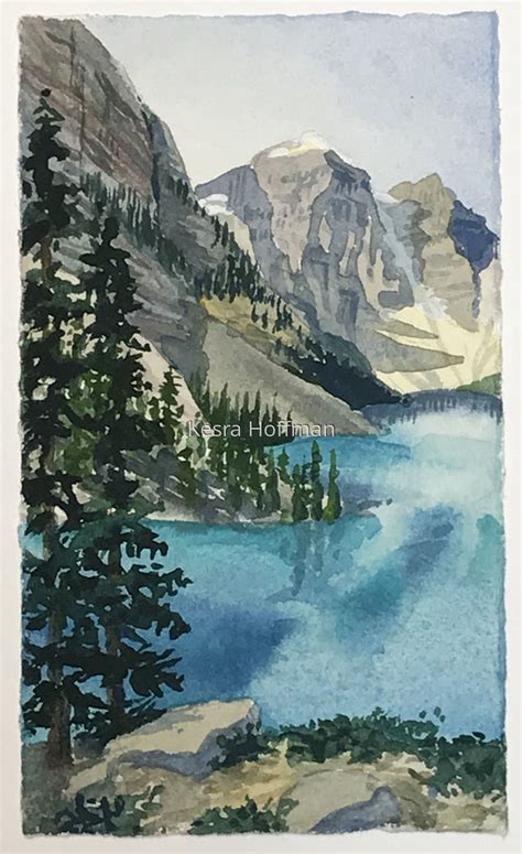 Painting Moraine Lake Alberta Canada Original Art By Kesra Hoffman