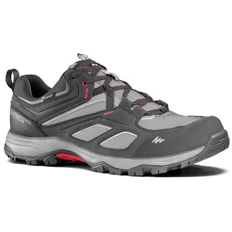 Mens Waterproof Walking Shoes Mh100 Grey