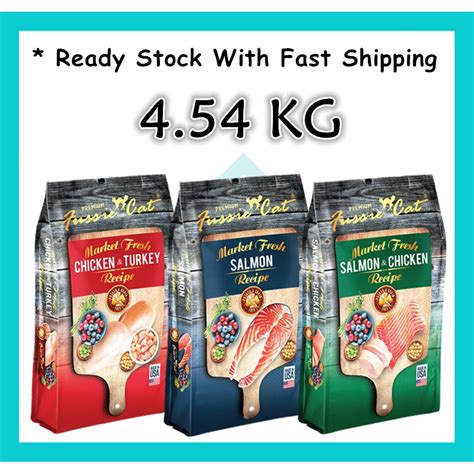 Check spelling or type a new query. Fussie Cat Market Fresh 4.54kg / 10LB Cat Food Makanan ...