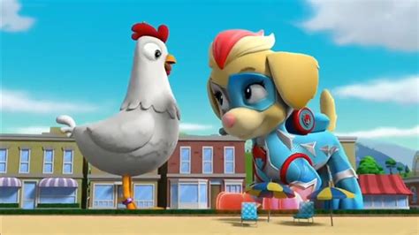 Paw Patrol Clip Mighty Pups Super Paws Ella Leads Chickaletta Out