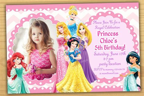 Princess Birthday Invitation Template Best Of Disney Princess Birthday