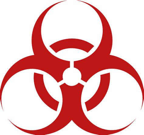 Red Biohazard Clip Art At Vector Clip Art Online Royalty