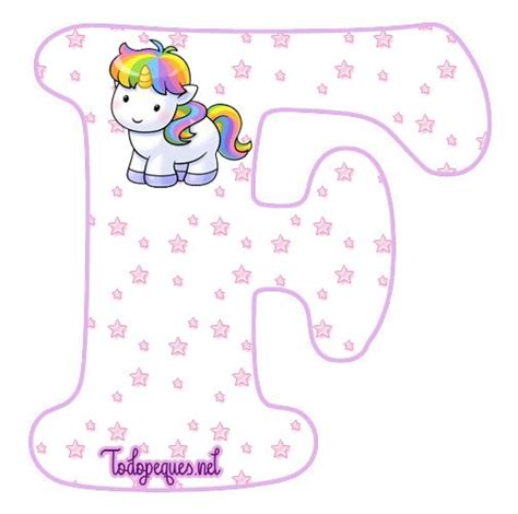 Unicornios Letras Abecedario para Imprimir Gratis | Todo Peques