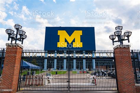Gate At University Of Michigan Stadium Stock Photo