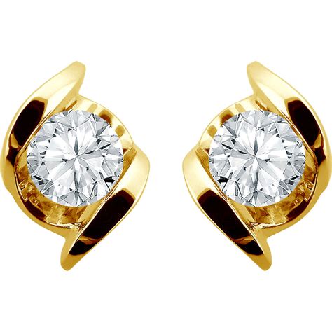 Sirena 14k Gold 1/2 Ctw Diamond Stud Earrings | Diamond Stud Earrings