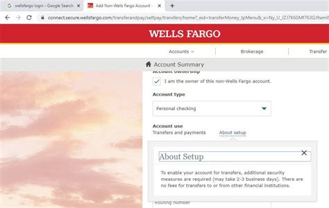 Check spelling or type a new query. Wells Fargo - no way to add an external account via login? only the old way: "To enable your ...