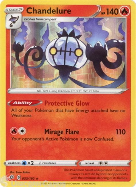 Chandelure 033192 Rare Holo Mint Pokemon Card Unicorn Cards Yugioh