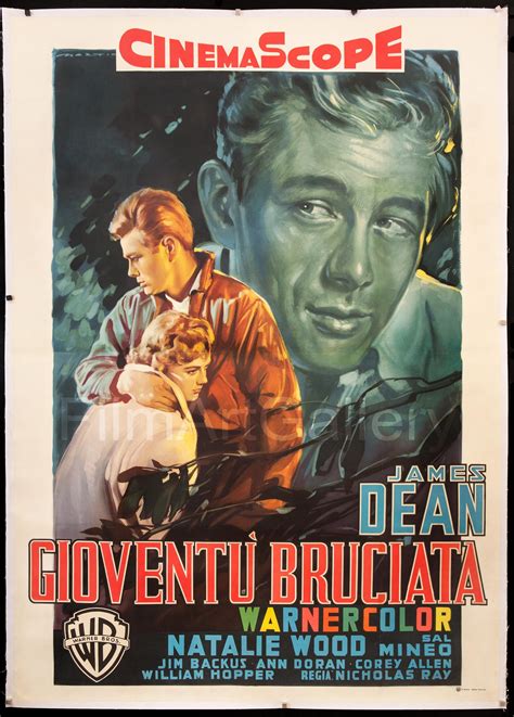 rebel without a cause vintage italian james dean movie poster