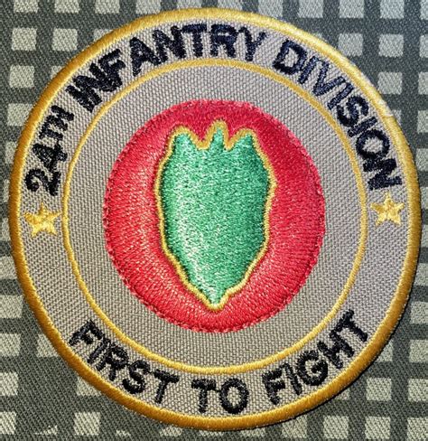 Us Army 24th Infantry Division First To Fight Patch 3 Decal Patch Co