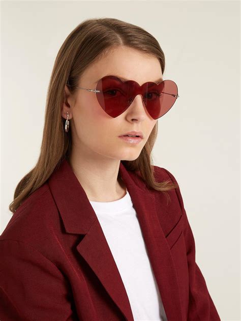 *csi team find kenny from south park dead* i can only get up when horatio makes a pun and takes off his glasses, and by then. Christopher Kane Heart-shaped Rimless Sunglasses - Lyst