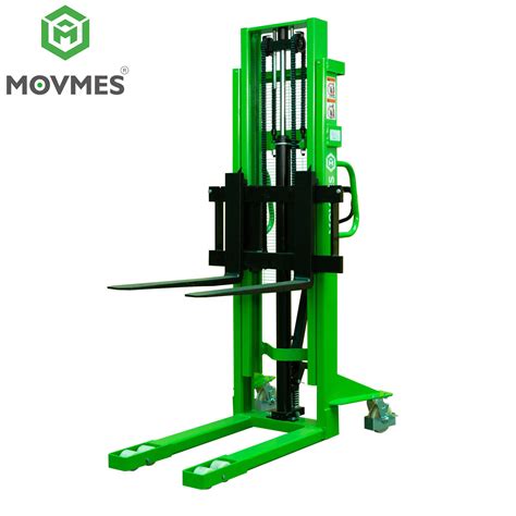 Sdja 500kg1000kg1500kg Hydraulic Manual Stacker With Adjustable