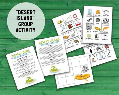 Desert Island Survival Group Communication Activity Etsy Island Survival Desert Island