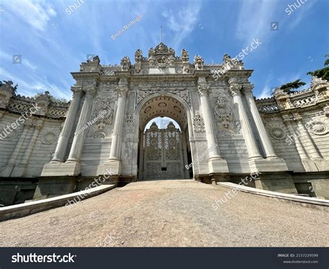 Dolmabahce Palace Main Entrance Gate Door Stock Photo 2157229599