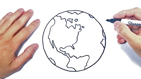 Como Dibujar El Mundo O Planeta Tierra Youtube
