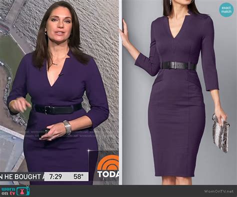 Wornontv Marias Purple V Neck Belted Dress On Today Maria Larosa