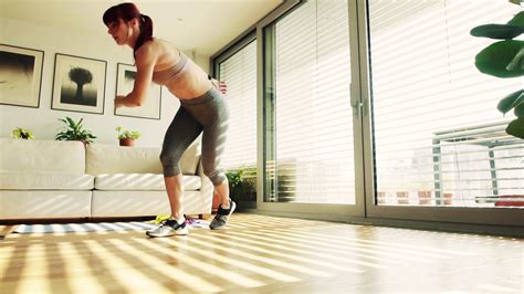 Fitness Womans Home Workout Slow Motion Stock Footage Sbv 323287560