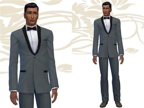 My Sims 4 Blog Classic Bow Tie Tuxedo By Fuyaya
