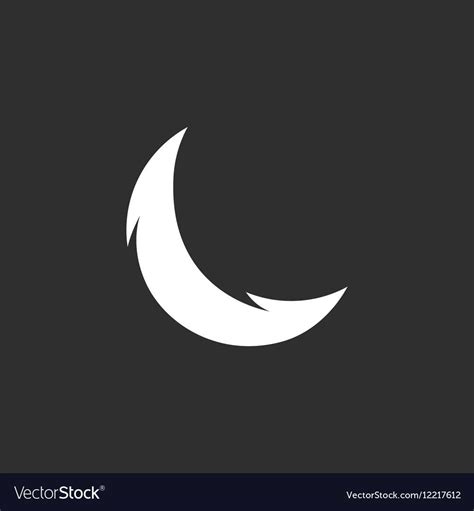 Moon Vector Logo Isolated On A Black Background Icon Silhouette Design
