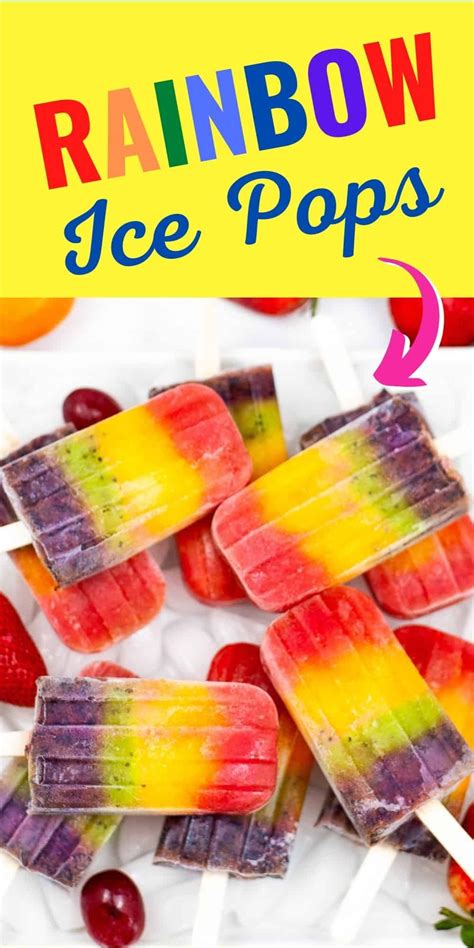 An Easy Rainbow Popsicle Recipe Made With Fruit And Honey These