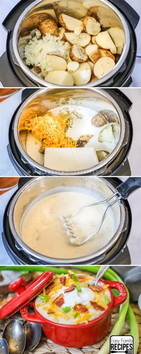 Cook on manual for 5 minutes. Pressure Cooker Loaded Baked Potato Soup · Easy Family ...