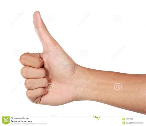 Thumb Up Hand Gesture For Okay Agreeing Stock Image Image Of Hand