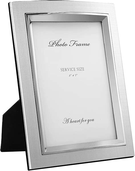 Afls Silver 5x7 Picture Frames Display Photos 4x6 With Mat