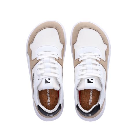 Barefoot Sneakers Barebarics Zing White And Beige Be Lenka