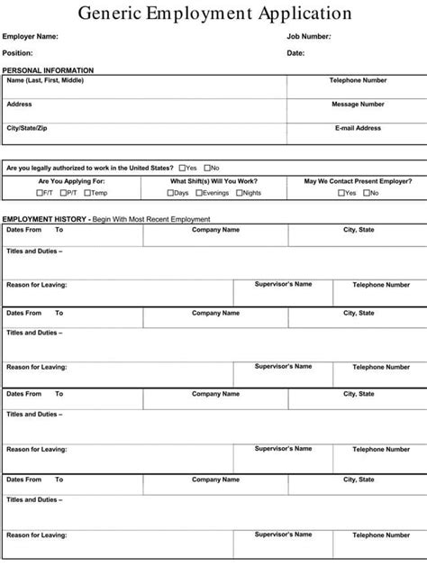 Blank Job Application Form Templates And Samples Pdf Word