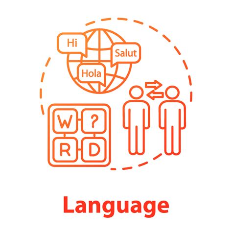 ícone do conceito de linguagem capacidade de se comunicar em