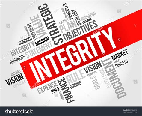 Integrity Word Cloud Business Concept Stock Vector Royalty Free