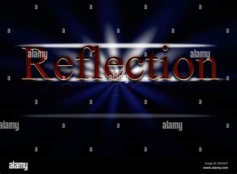 Illustration Of The Word Reflection Background Decorated And Luminous