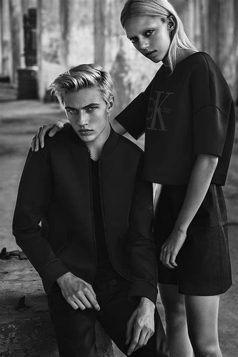 Models Lucky Blue Pyper Smith In The Calvin Klein Jeans Black Series Limited Edition Capsule