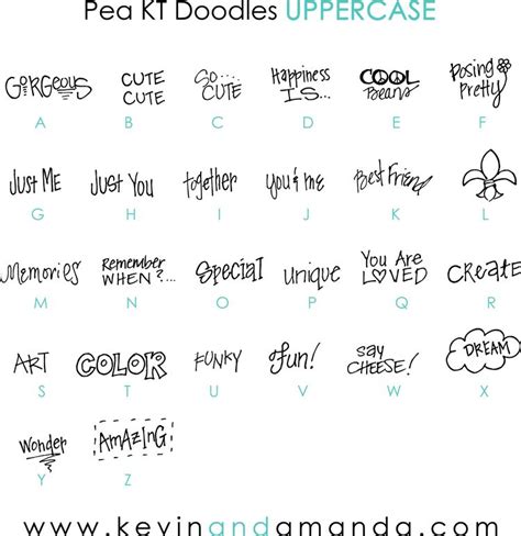 Searching for more handwriting fonts? Cute Guy Fonts | Not all doodles shown above. Complete ...
