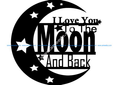 Love You To Moon Download Vector