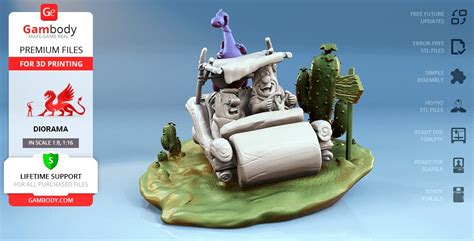 The Flintstones 3d Printing Figurines In Diorama Assembly Model