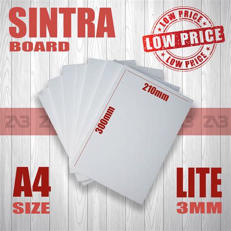 10 Pcs 3mm Sintra Board White A3 A4 A2 6r Size Lite Shopee