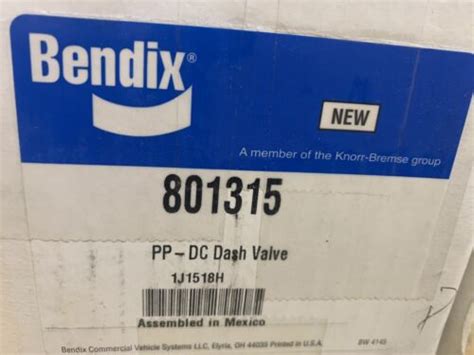 Bendix 801315 Pp Dc Dash Valve Double Check Valve Ebay
