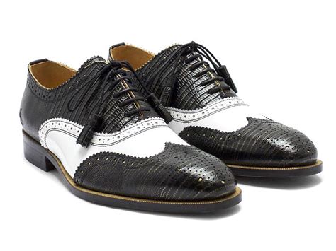 Amatrice Blackwhite Brogued Wingtip Oxford Fluevog Shoes