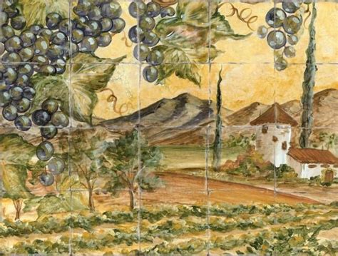 Printed Tile Iii Tuscan Art Tile Murals Mural