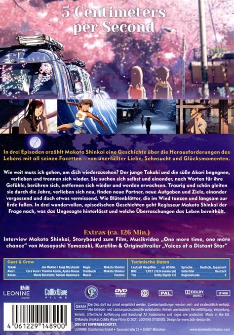 5 Centimeters Per Second Dvd Jpc