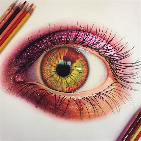 Realistic Eye Drawing Realistic Pencil Drawings Color Pencil