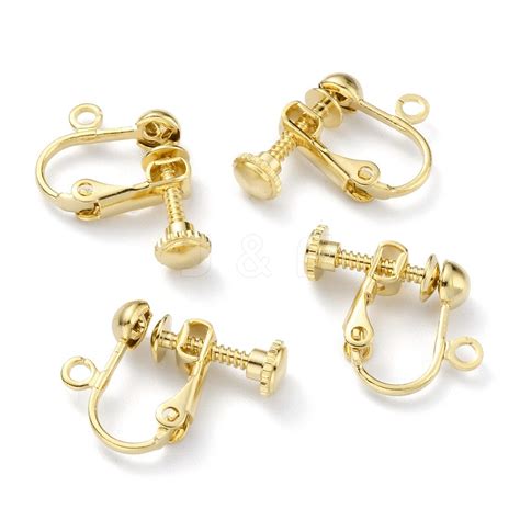 wholesale brass clip on earring findings